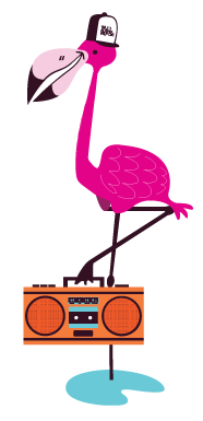 flamingo-boombox
